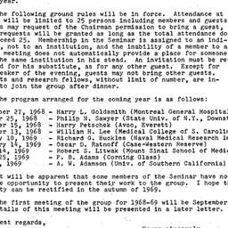 Announcements, 1969-08-08. ...