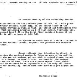 Announcements, 1974-03-29. ...