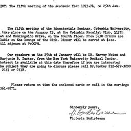 Announcements, 1974-01-10. ...
