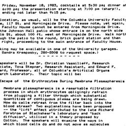 Announcements, 1983-11-07. ...
