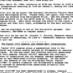 Announcements, 1984-04-06. ...