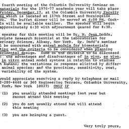 Announcements, 1976-11-19. ...