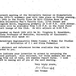 Announcements, 1971-03-01. ...