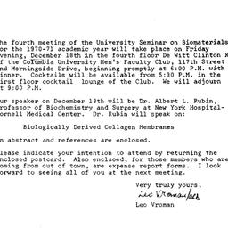 Announcements, 1970-12-03. ...