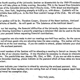Announcements, 1969-12-05. ...