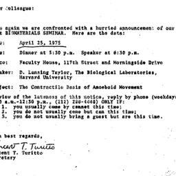 Announcements, 1975-04-16. ...