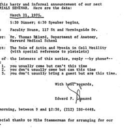 Announcements, 1975-03-21. ...