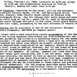 Announcements, 1983-01-31. ...