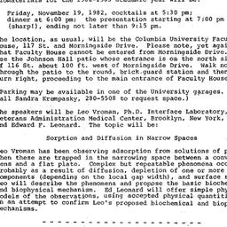 Announcements, 1982-11-08. ...