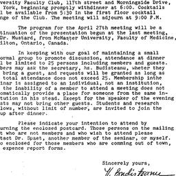 Announcements, 1973-04-10. ...