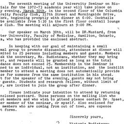 Announcements, 1973-03-21. ...