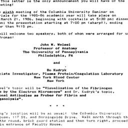 Announcements, 1986-02-10. ...