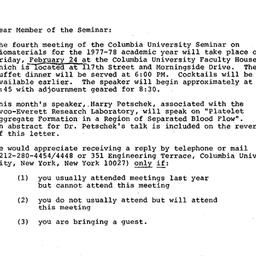 Announcements, 1978-02-01. ...