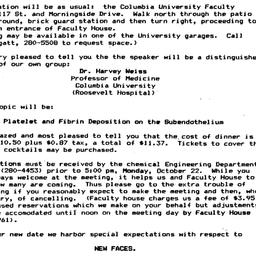 Announcements, 1984-10-10. ...