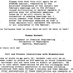 Announcements, 1985-03-12. ...