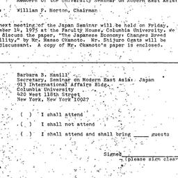 Announcements, 1975-11-07. ...