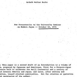 Speaker's paper, 1975-1...
