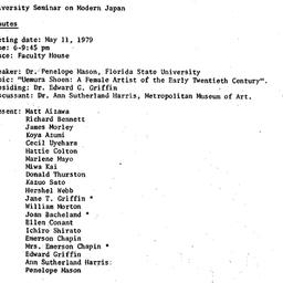 Minutes, 1979-05-11. Modern...
