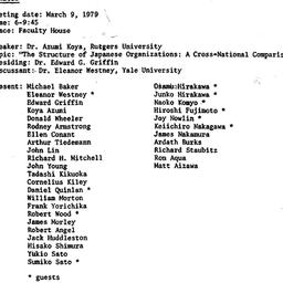 Minutes, 1979-03-09. Modern...