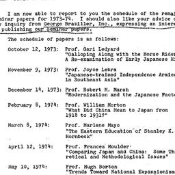 Announcements, 1973-09-27. ...