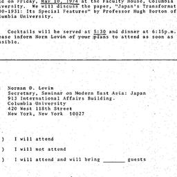 Announcements, 1974-05-10. ...
