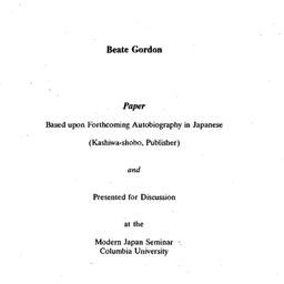 Speaker's paper, 1993-1...