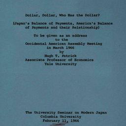 Speaker's paper, 1966-0...