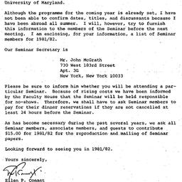 Announcements, 1982-08-15. ...