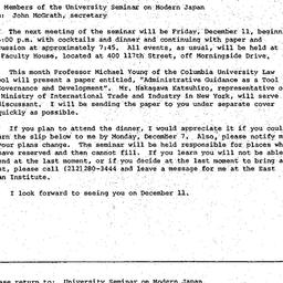 Announcements, 1981-11-25. ...