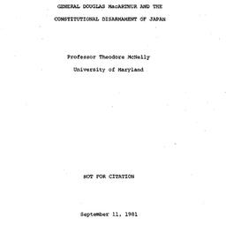Speaker's paper, 1981-0...
