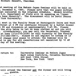 Announcements, 1983-12-09. ...