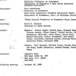 Minutes, 1980-09-12. Modern...