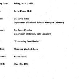 Minutes, 1996-05-03. Modern...