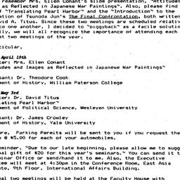 Announcements, 1996-04-10. ...