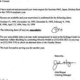 Correspondence, 1996-07-28....