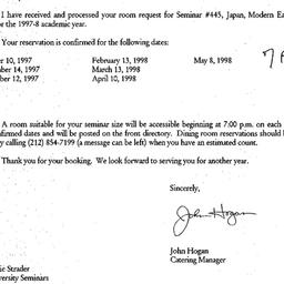 Correspondence, 1998-07-01....