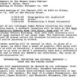 Announcements, 1987-11-13. ...