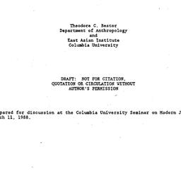 Speaker's paper, 1988-0...
