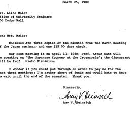 Correspondence, 1980-03-25....