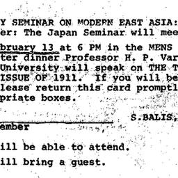 Announcements, 1970-02-13. ...