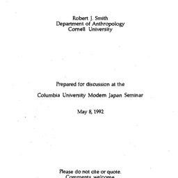 Speaker's paper, 1992-0...