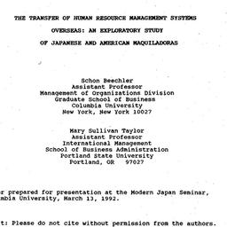 Speaker's paper, 1992-0...