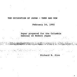 Speaker's paper, 1992-0...