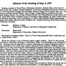 Minutes, 1997-05-02. Modern...