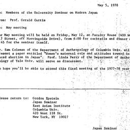Announcements, 1978-05-05. ...