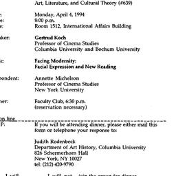 Announcements, 1994-04-04. ...