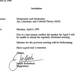 Announcements, 1995-04-03. ...