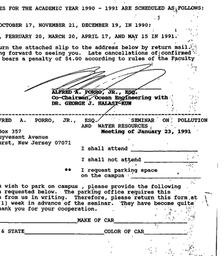 Announcements, 1991-01-23. ...