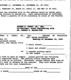 Announcements, 1990-12-19. ...