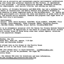 Announcements, 2005-04-25. ...